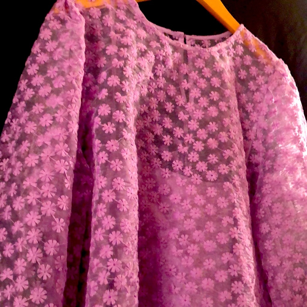 This sheer lavender  blouse screams boho chic!